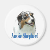 Australian Shepherd Naam - Gepersonaliseerd Magneet (Voorkant)