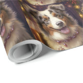 Australian Shepherd Nieuwjaar Cadeaupapier (Rol Hoek)