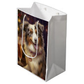 Australian Shepherd Nieuwjaar Medium Cadeauzakje (Voorkant Gekanteld)