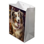 Australian Shepherd Nieuwjaar Medium Cadeauzakje (Achterkant Gekanteld)