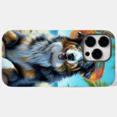 Australian Shepherd On Beach hondenliefhebber zome Case-Mate iPhone Case (Achterkant (horizontaal))