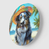 Australian Shepherd On Beach hondenliefhebber zome Grote Klok (Hoek)