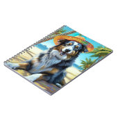 Australian Shepherd On Beach hondenliefhebber zome Notitieboek (Linkerzijde)