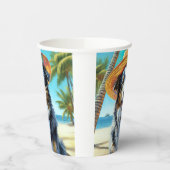 Australian Shepherd On Beach hondenliefhebber zome Papieren Bekers (Links)