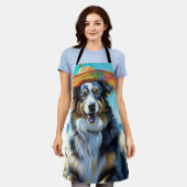 Australian Shepherd On Beach hondenliefhebber zome Schort (Gedragen)