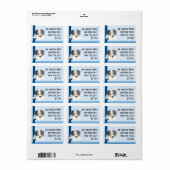 Australian Shepherd op Blue Address Label (Full Sheet)