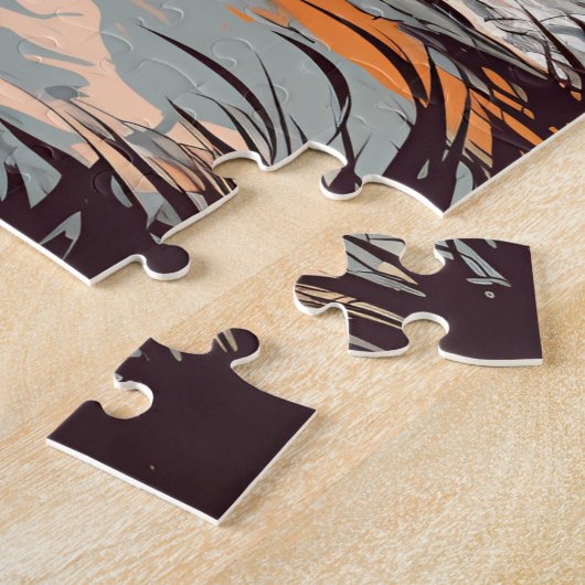 Australian Shepherd op een tropisch strand Legpuzzel (Zijkant)