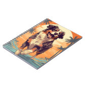 Australian Shepherd op een tropisch strand Notitieboek (Linkerzijde)