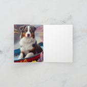 Australian Shepherd op Paddle: Een Schilderachtig Kaart (Binnen)