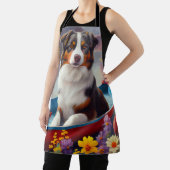 Australian Shepherd op Paddle: Een Schilderachtig  Schort (Insitu)