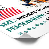 Australian Shepherd Origin Funny Aussie Dog Lover  Poster (Hoek)