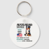 Australian Shepherd Origin Funny Aussie Dog Lover  Sleutelhanger (Voorkant)