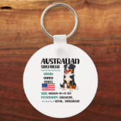 Australian Shepherd Origin Funny Aussie Dog Lover  Sleutelhanger (Voorkant)