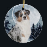 Australian Shepherd Ornament<br><div class="desc">Deze Blue Merle Australian Shepherd-versiering is een geweldig kerstcadeau voor elke Aussie-minnaar.</div>