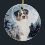 Australian Shepherd Ornament<br><div class="desc">Deze Blue Merle Australian Shepherd-versiering is een geweldig kerstcadeau voor elke Aussie-minnaar.</div>