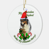 Australian Shepherd Ornament met kerstcadeaus (Links)
