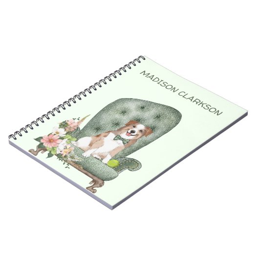 Australian Shepherd over het Notitieboek van de vo (Linkerzijde)