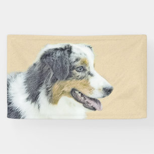 Australian Shepherd Painting - Original Dog Art Spandoek