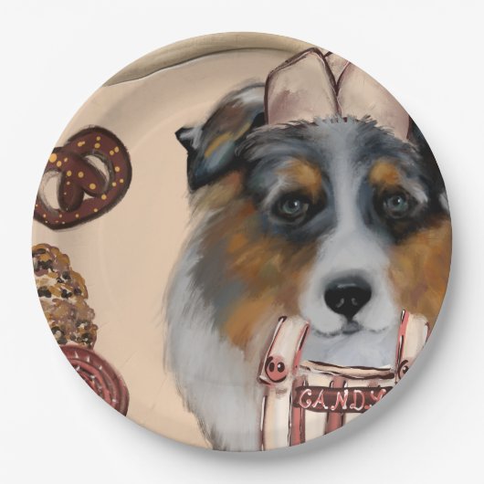 AUSTRALIAN SHEPHERD PAPIEREN BORDJE (Voorkant)