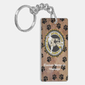 Australian Shepherd Paws Hondenras Lover Custom Sleutelhanger (Voorkant Links)