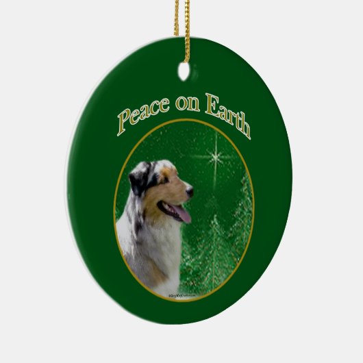 Australian Shepherd Peace Keramisch Ornament (Rechts)