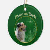 Australian Shepherd Peace Keramisch Ornament (Links)
