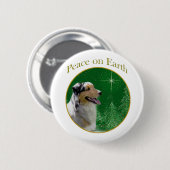 Australian Shepherd Peace Ronde Button 5,7 Cm (Voorkant /achterkant)