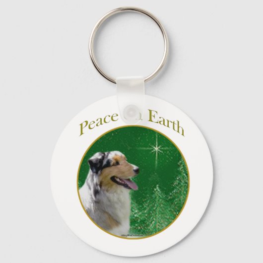 Australian Shepherd Peace Sleutelhanger (Voorkant)