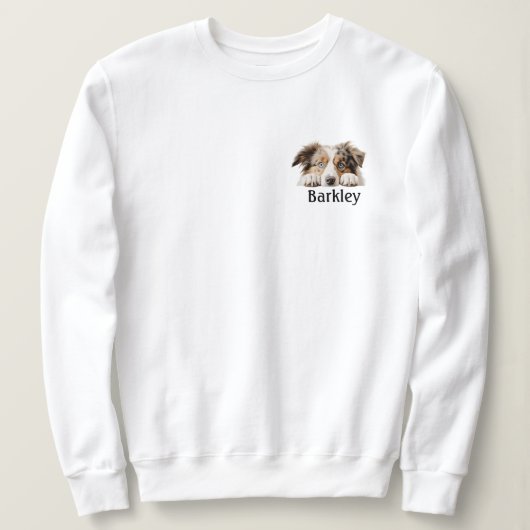 Australian Shepherd Peeking gepersonaliseerd Trui (Design voorkant)