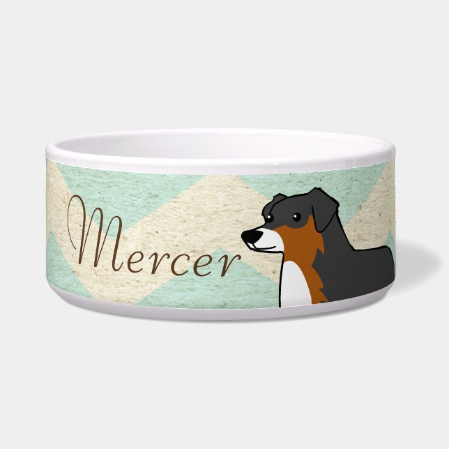 Australian Shepherd Pet Bowl Voerbakje (Voorkant)