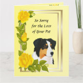 Australian Shepherd Pet Loss-Sympathy Big Kaart (Voorkant)