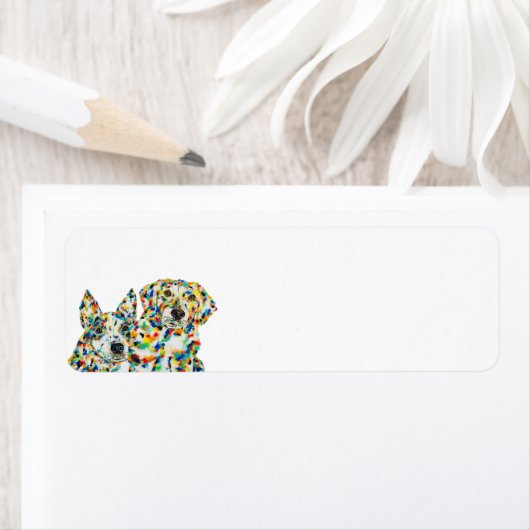 Australian Shepherd Plott Hound Address Label (Insitu)