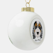 Australian Shepherd Poedel mix kerstversiering Keramische Bal Ornament (Links)