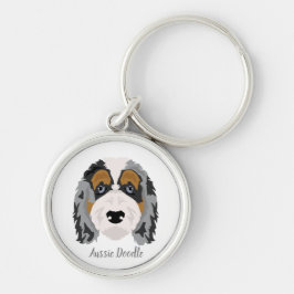 Australian Shepherd Poedel mix Sleutelhanger