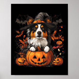 Australian Shepherd Pompoen Halloween Thanksgiving Poster