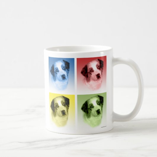 Australian Shepherd Pop Art Koffiemok (Rechts)