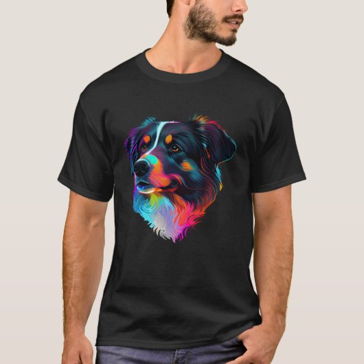Australian Shepherd Pop Australian Shepherd T-shirt (Voorkant)
