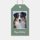 Australian Shepherd Portrait - Cadeaulabel (Voorkant)
