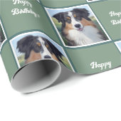 Australian Shepherd Portrait  -  Cadeaupapier (Rol Hoek)