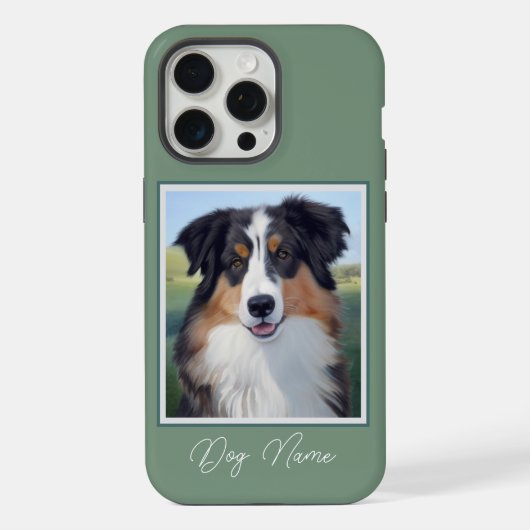 Australian Shepherd Portrait  -  iPhone Hoesje (Achterkant)