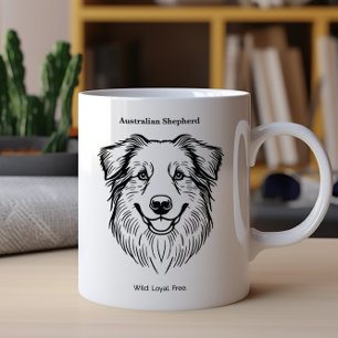 Australian Shepherd Portrait Koffiemok