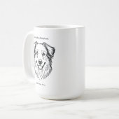 Australian Shepherd Portrait Koffiemok (Voorkant links)