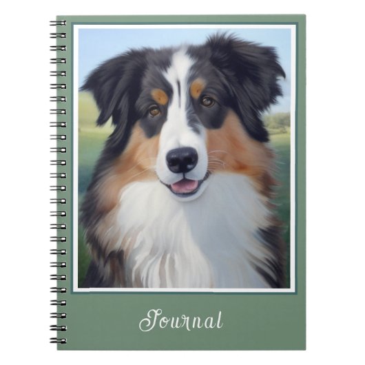Australian Shepherd Portrait  -  Notitieboek (Voorkant)