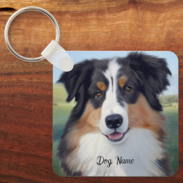 Australian Shepherd Portrait  -  Sleutelhanger