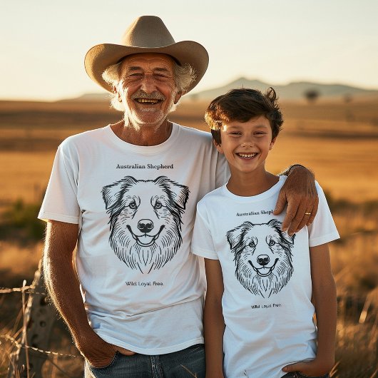 Australian Shepherd Portrait T-shirt