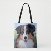 Australian Shepherd Portrait  -  Tote Bag (Voorkant)