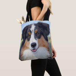 Australian Shepherd Portrait - Tote Bag