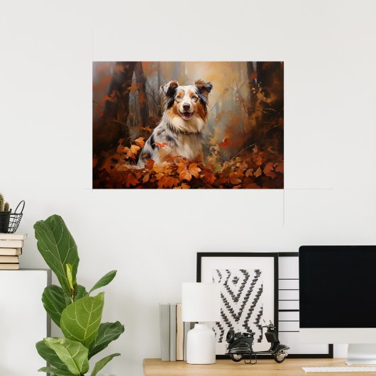 Australian Shepherd Poster (Thuiskantoor)