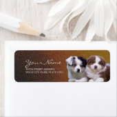 Australian Shepherd Puppies Retouradreslabel Etiket (Insitu)