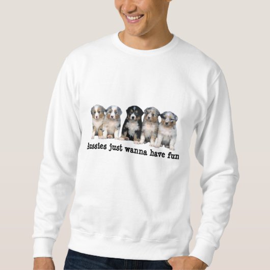 Australian Shepherd Puppies Unisex Sweatshirt (Voorkant)